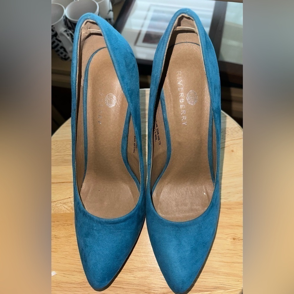 Gaby Heels Riverberry Teal Green Size 9 - Picture 2 of 5